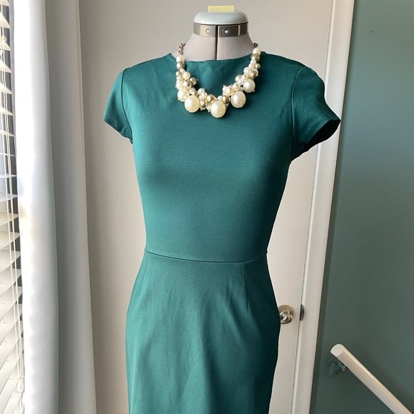 hunter green sheath dress Hunter Green Ribbed Spaghetti Strap Sleeveless Open Back Midi Dress